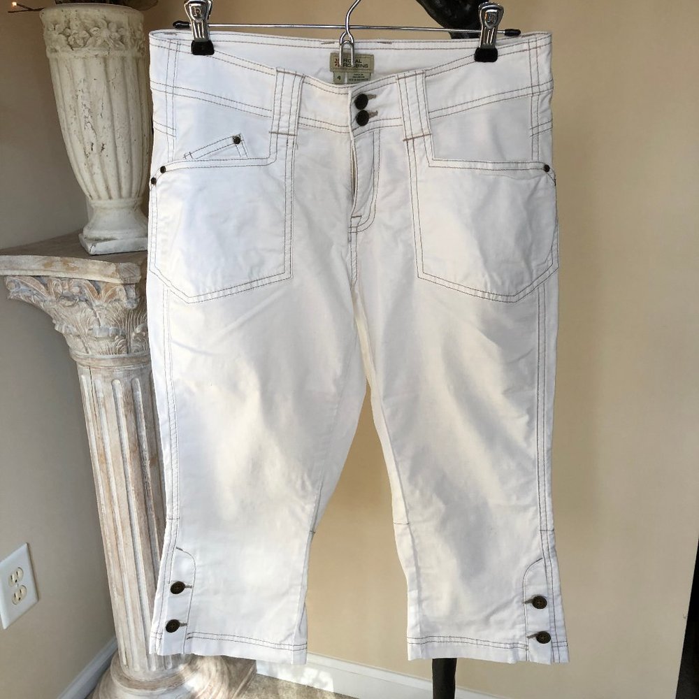 Royal Robbins white / cream capri crop pants size 4 Kick-it